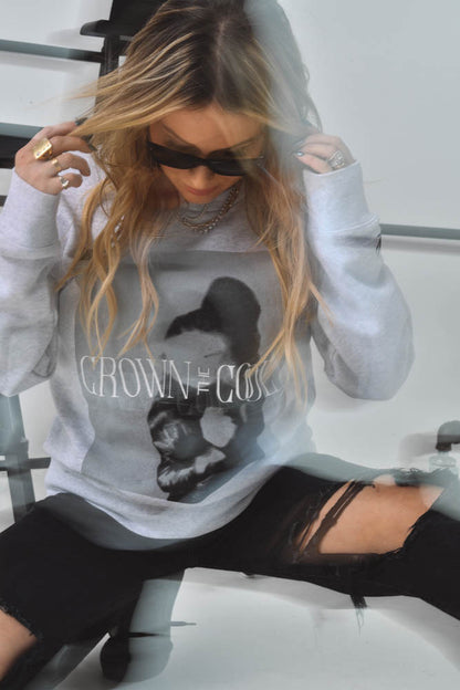 Crown The Cool, Graphic Crewneck Sweater